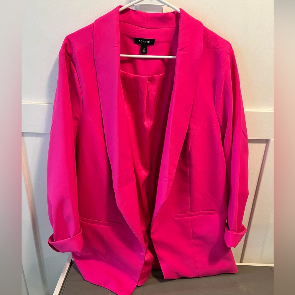 Torrid Hot Pink Blazer, size 2.